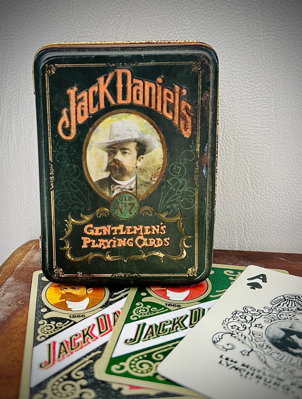 Vintage 1972 Jack Daniels Gentlemens Playing Cards In English Tin Box