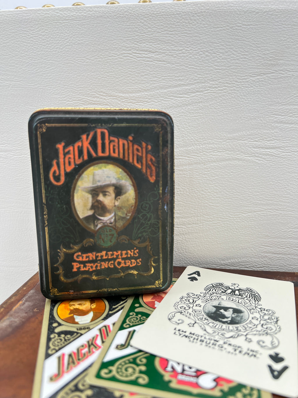 Vintage 1972 Jack Daniels Gentlemens Playing Cards In English Tin Box