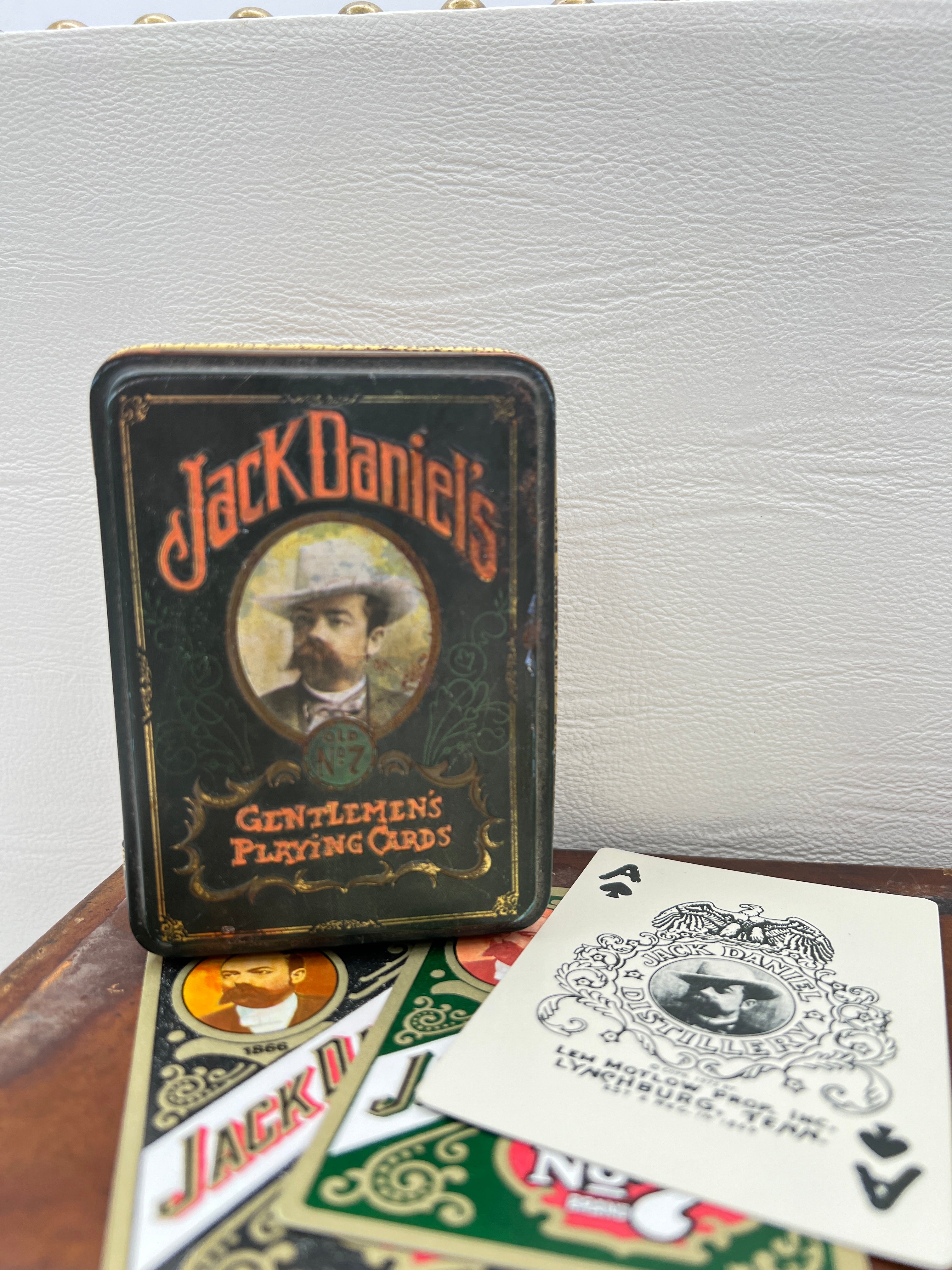 Vintage 1972 Jack Daniels Gentlemens Playing Cards In English Tin Box