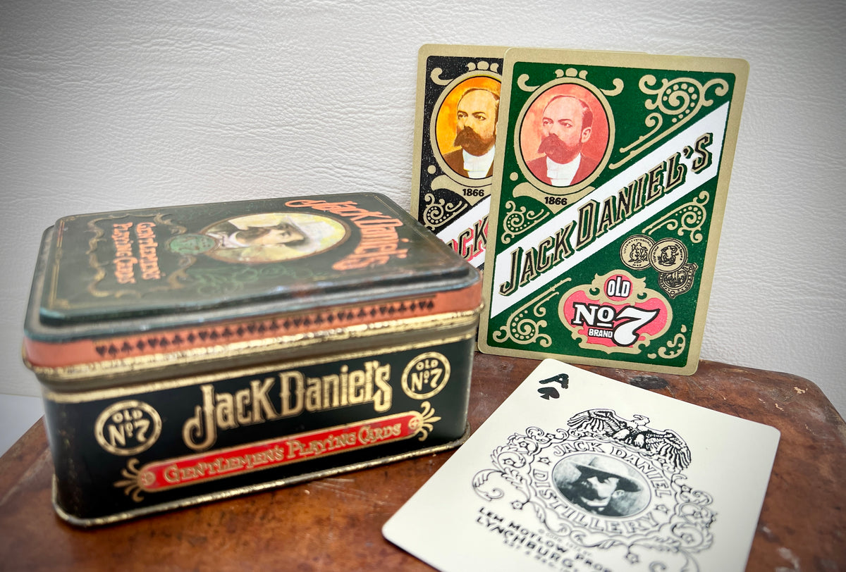 Vintage 1972 Jack Daniels Gentlemens Playing Cards In English Tin Box