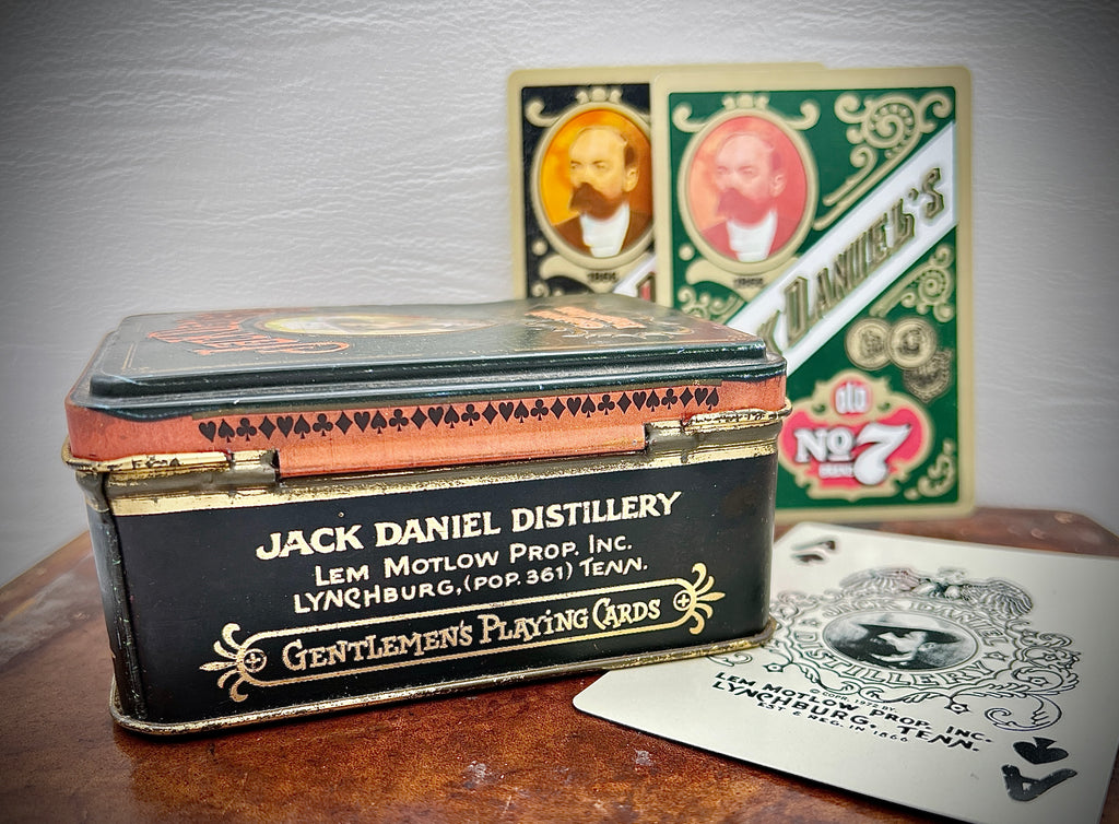 Vintage 1972 Jack Daniels Gentlemens Playing Cards In English Tin Box