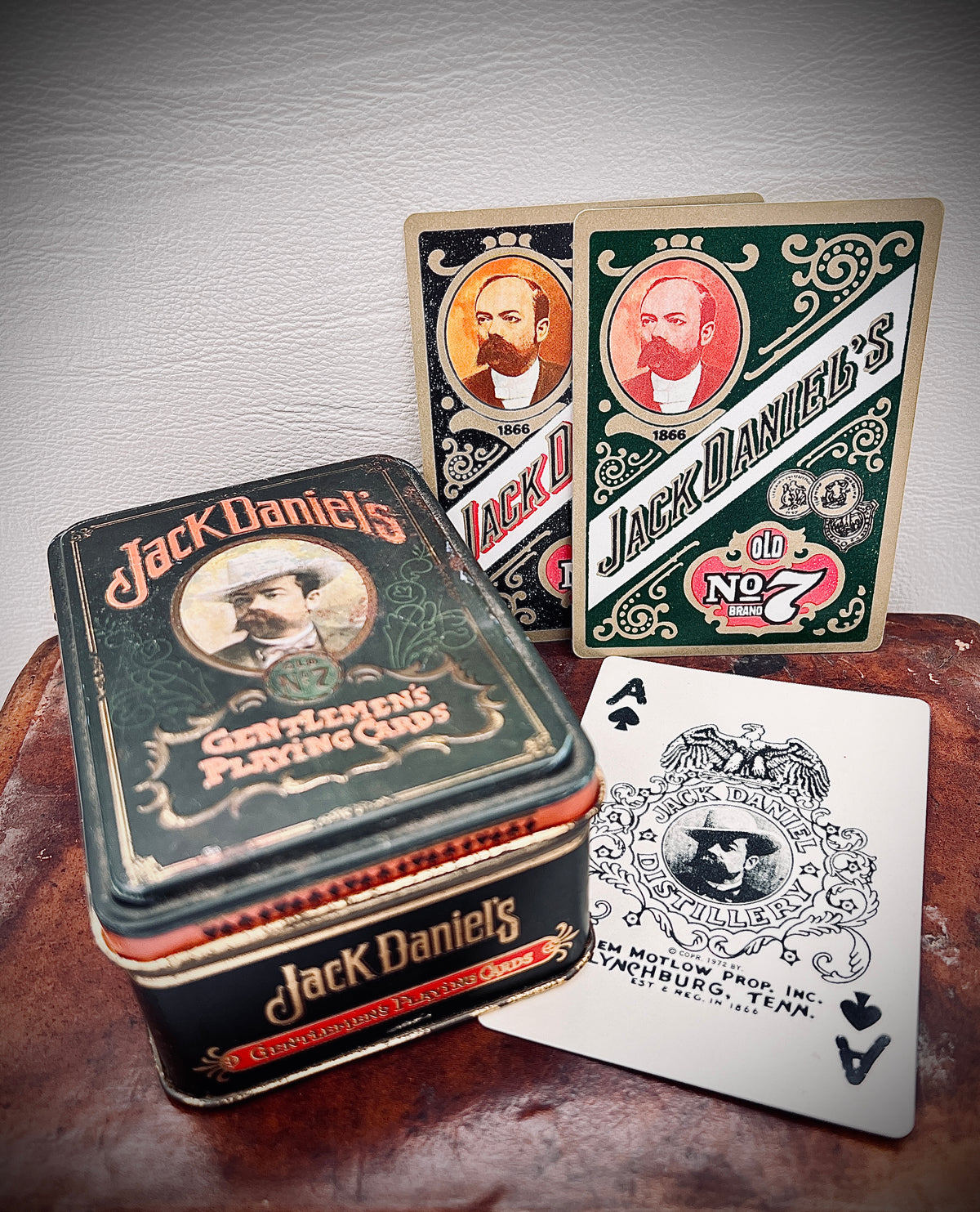 Vintage 1972 Jack Daniels Gentlemens Playing Cards In English Tin Box