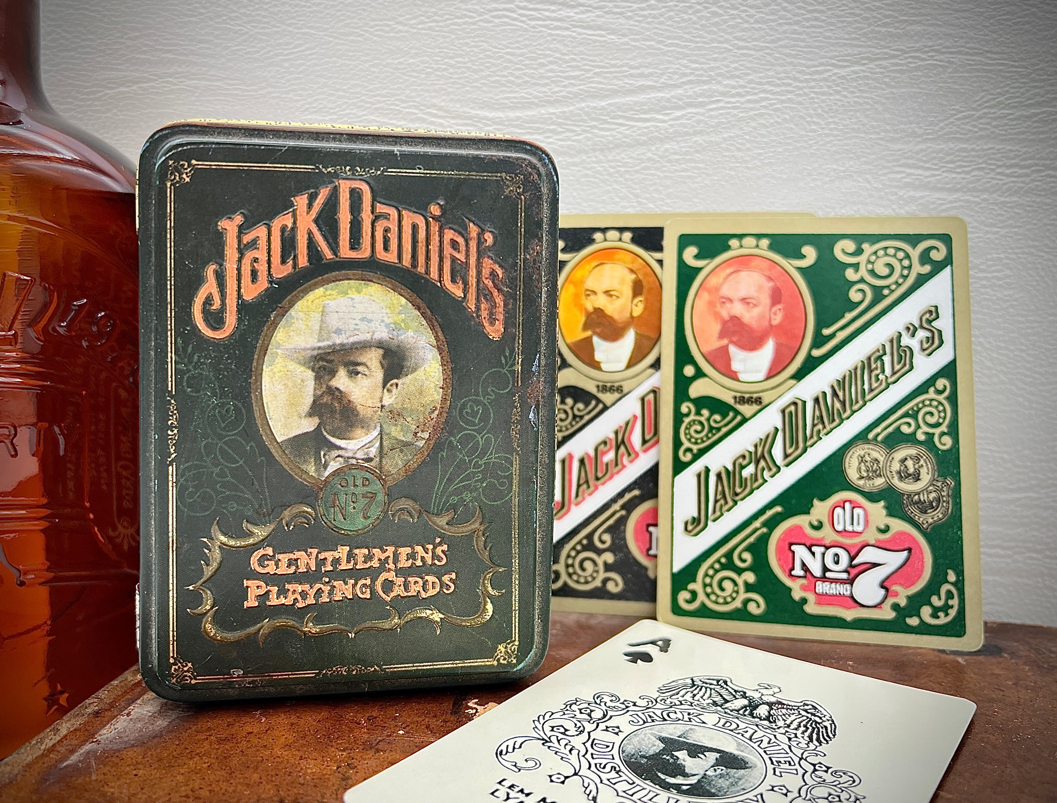 Vintage 1972 Jack Daniels Gentlemens Playing Cards In English Tin Box