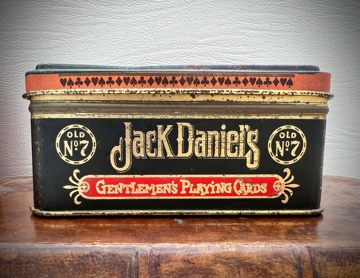 Vintage 1972 Jack Daniels Gentlemens Playing Cards In English Tin Box