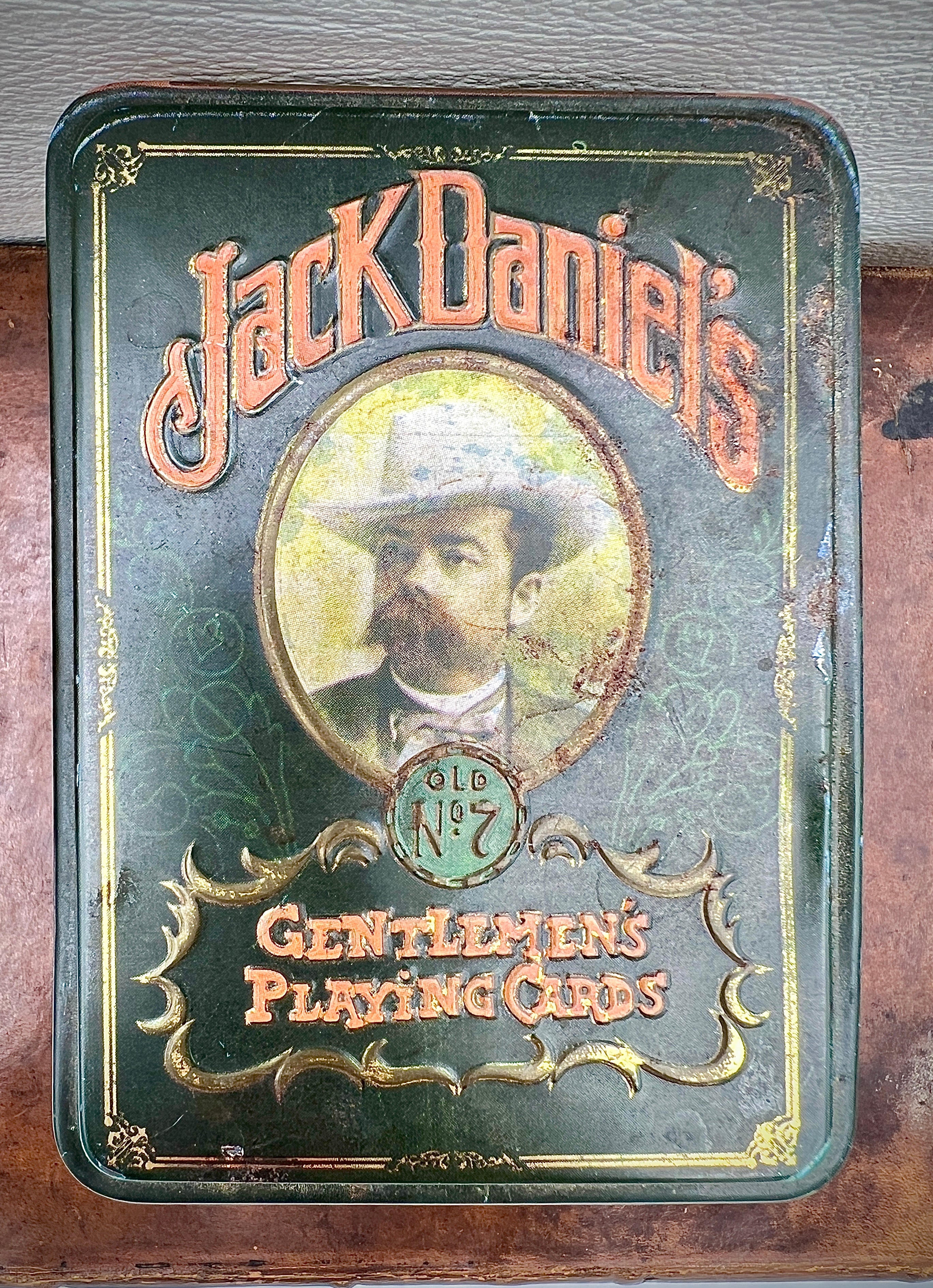 Vintage 1972 Jack Daniels Gentlemens Playing Cards In English Tin Box