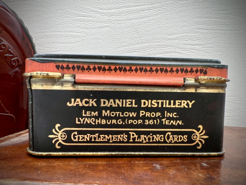 Vintage 1972 Jack Daniels Gentlemens Playing Cards In English Tin Box