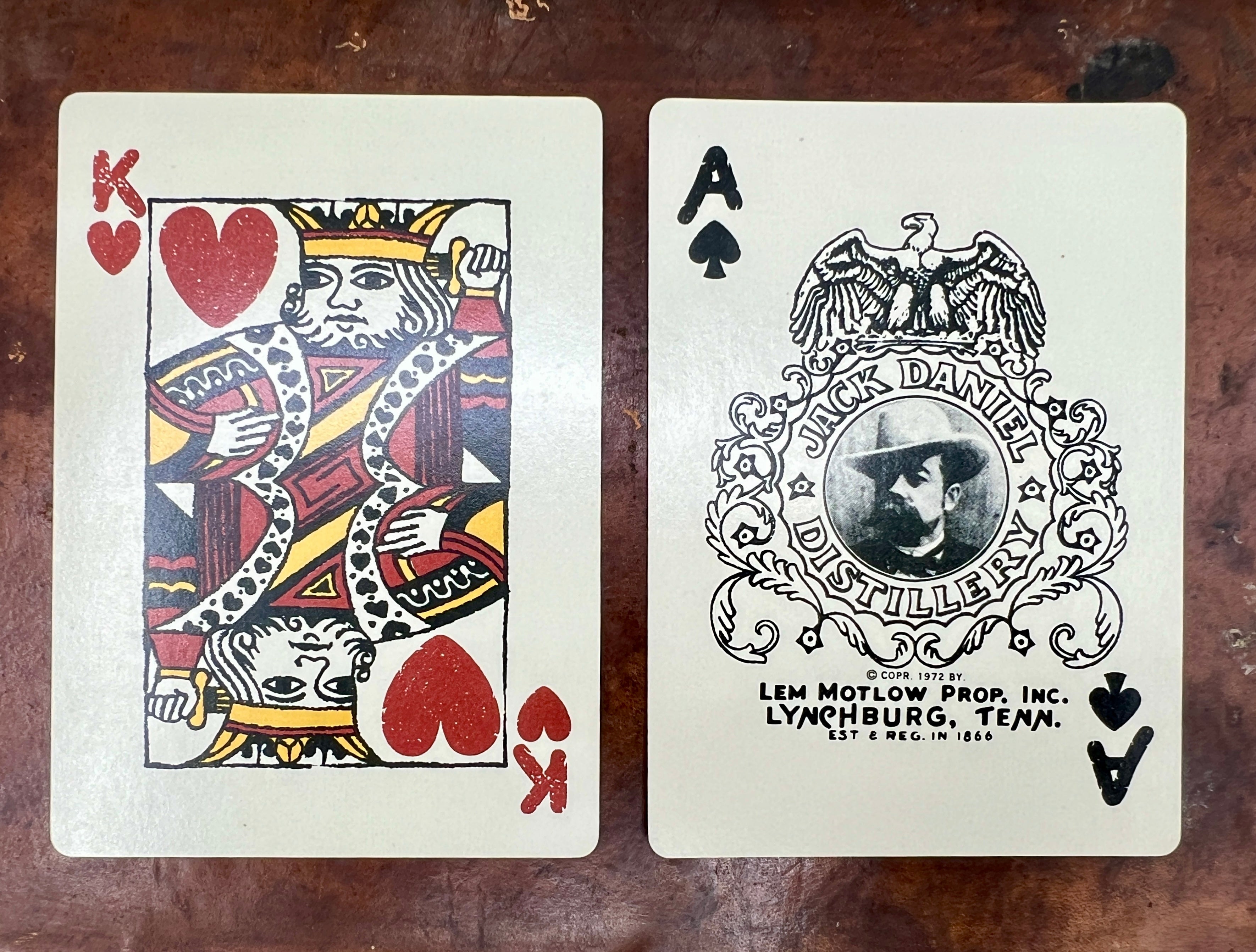 Vintage 1972 Jack Daniels Gentlemens Playing Cards In English Tin Box