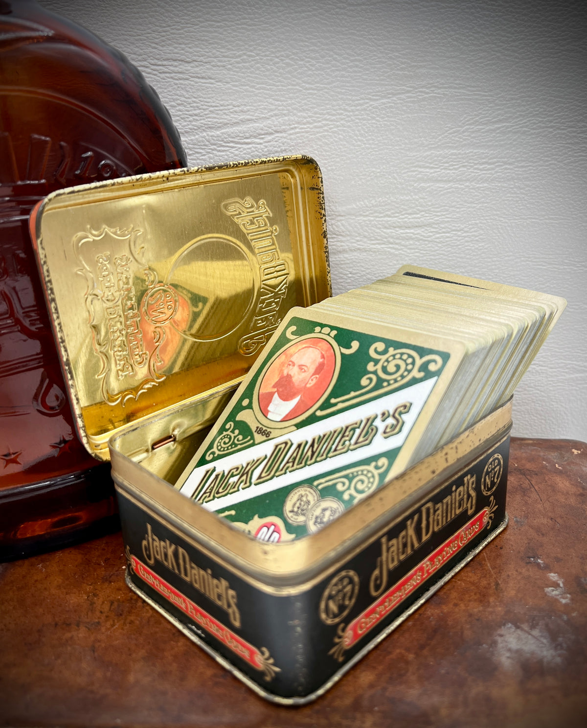 Vintage 1972 Jack Daniels Gentlemens Playing Cards In English Tin Box
