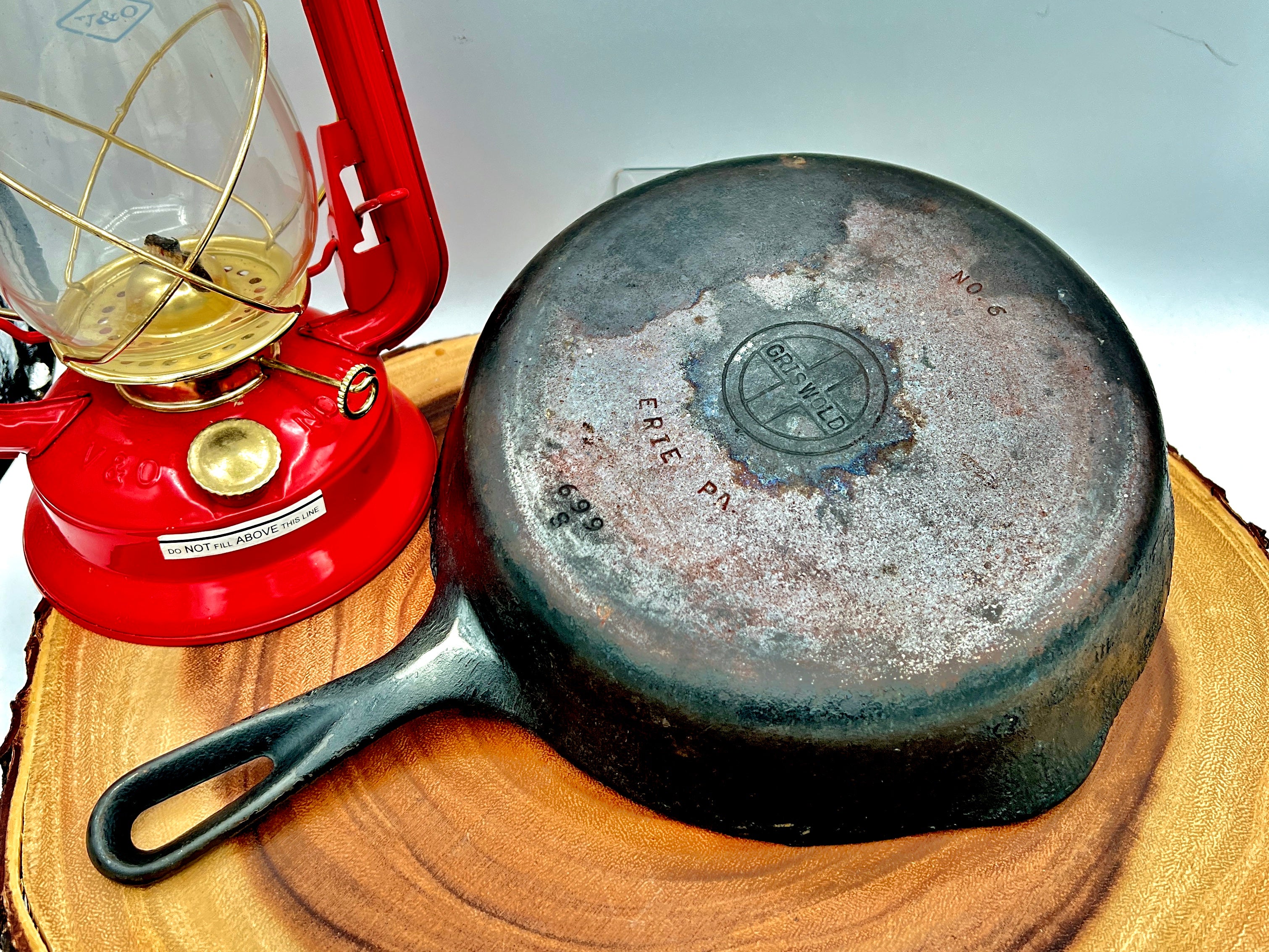 Vintage Griswold No 6 Cast Iron 9" Skillet Small Block Logo 699 S Erie PA 1940s