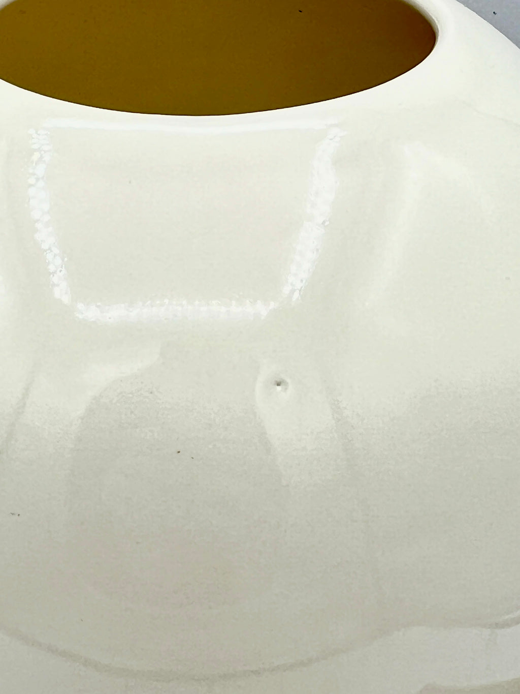 Vintage Haeger 8" Orb Creamy White #828 Pottery Vase