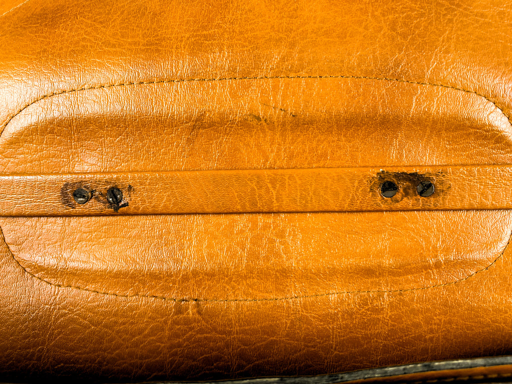 Vintage Leather Briefcase- Retro Executive Attache Case