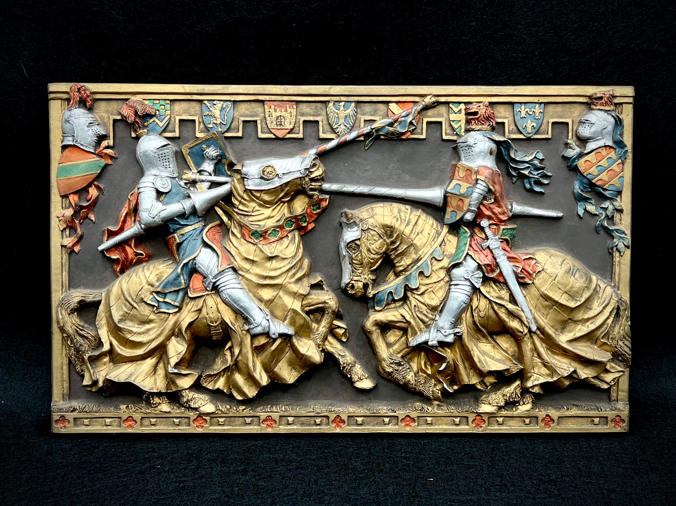 Vintage Marcus Designs Medieval Handmade in England Wall Plaque