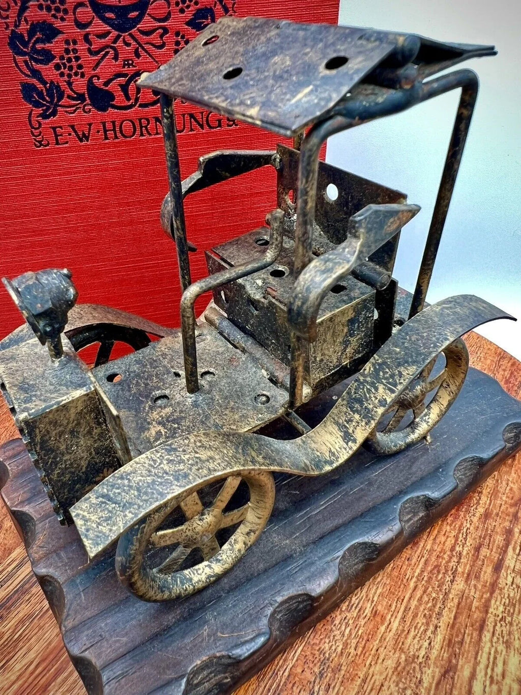 Vintage Scrap Metal Art Antique Model T Ford Car