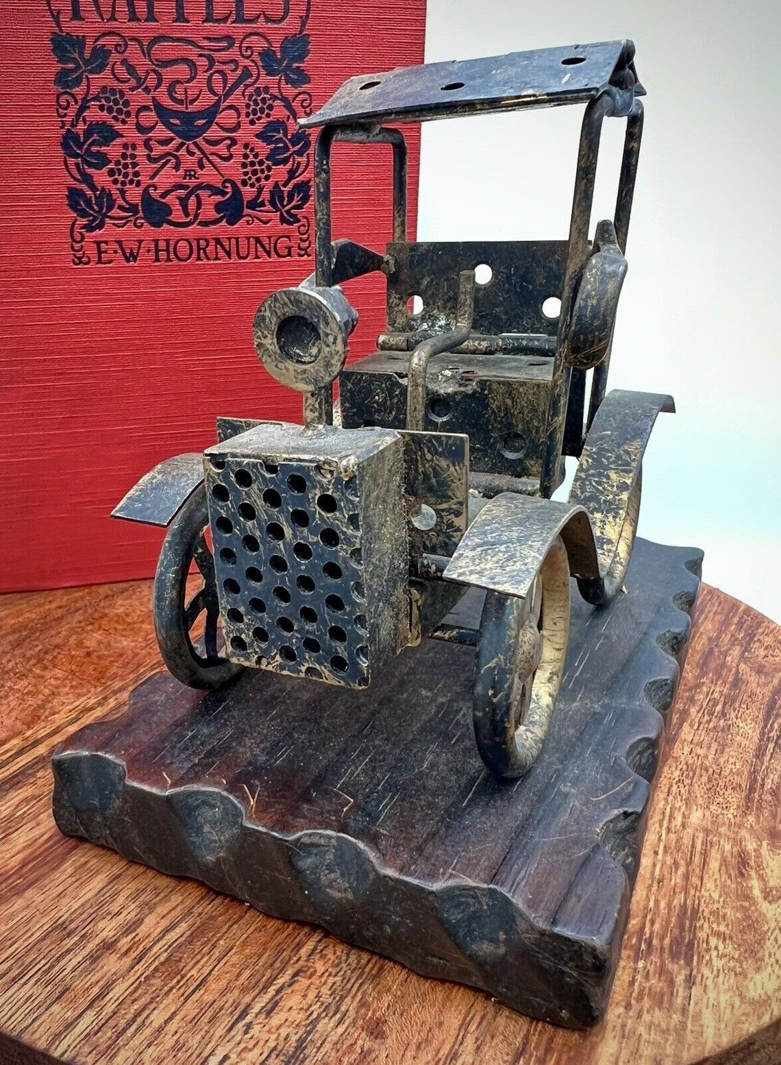 Vintage Scrap Metal Art Antique Model T Ford Car