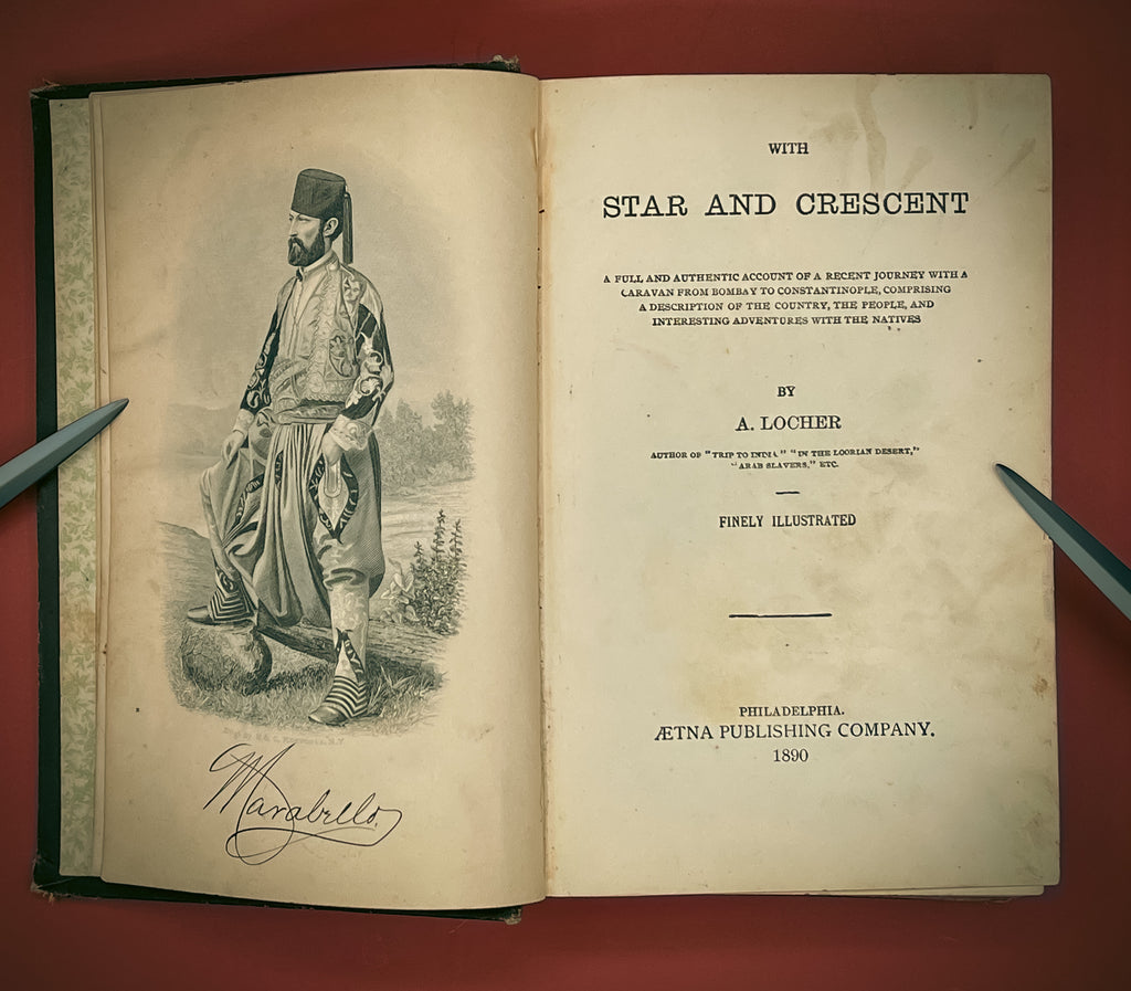 With Star and Crescent by A. Locher - Illustrated, 1890, Rare Collectible