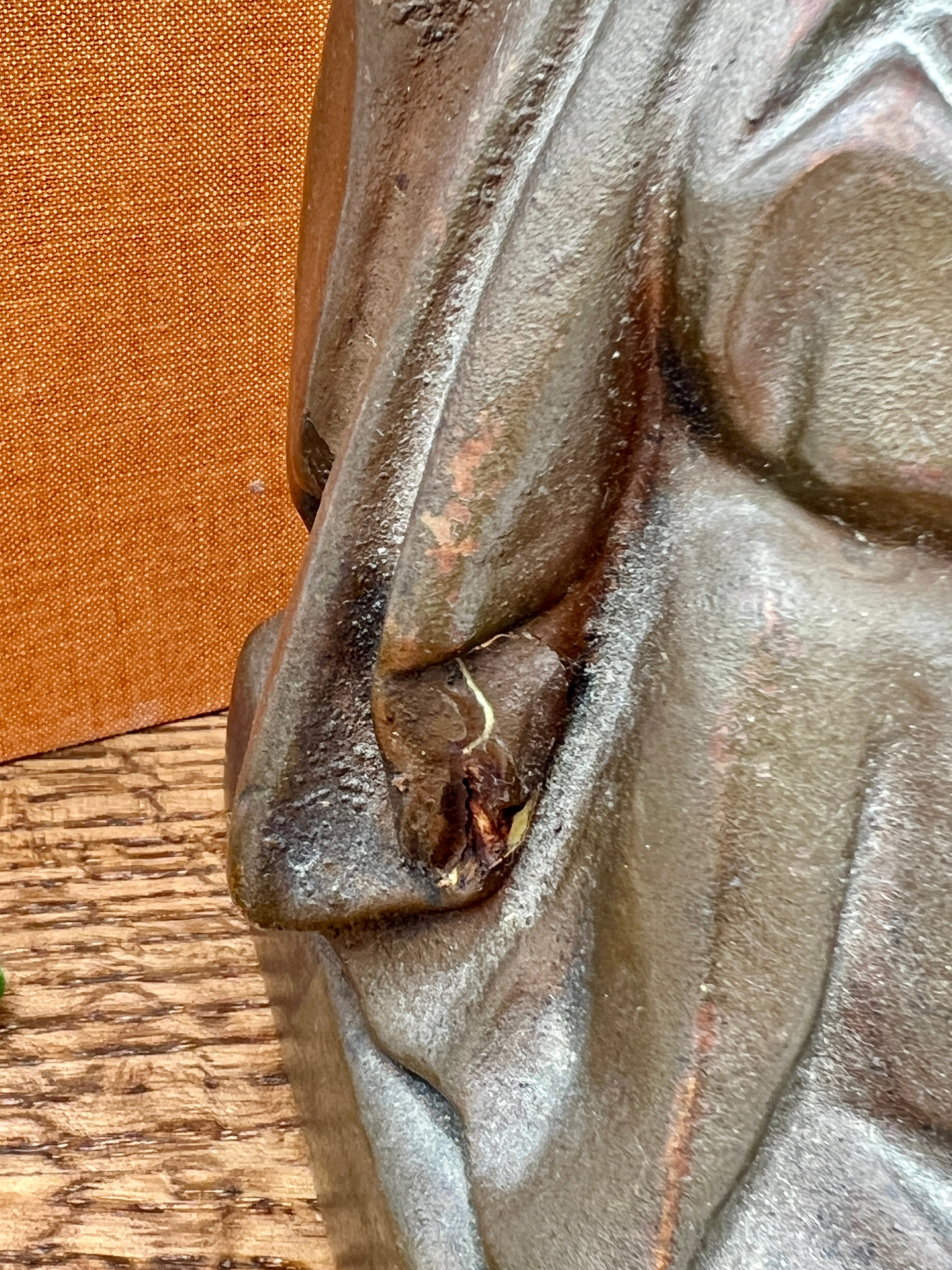 Ye Philosopher 1920s Bronze Bookend Signed S. Morani