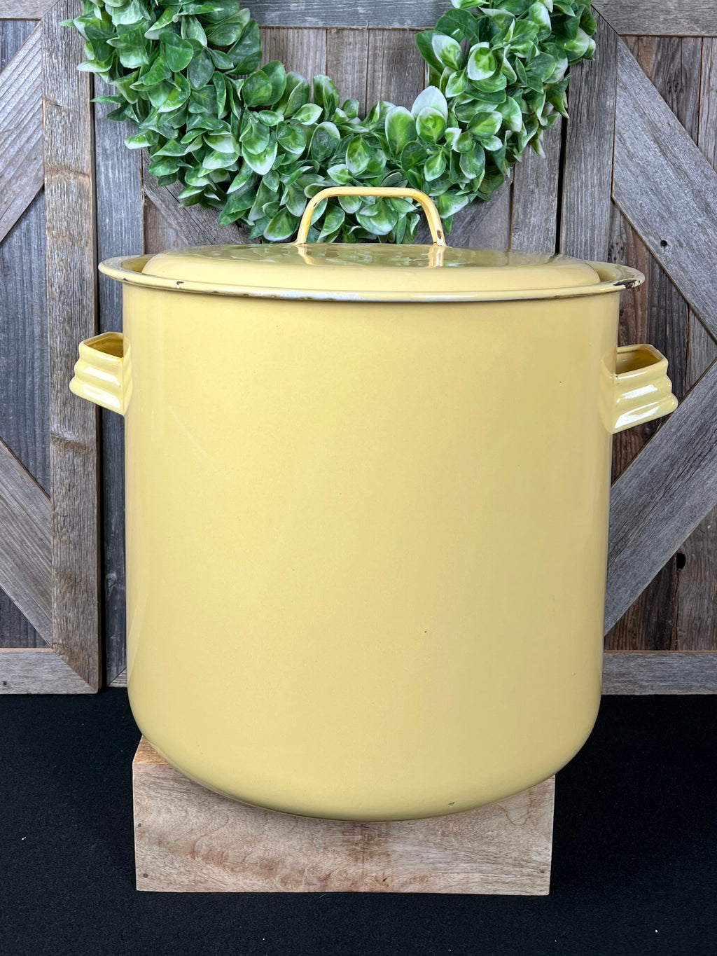 Yellow Enamelware Drink Dispenser