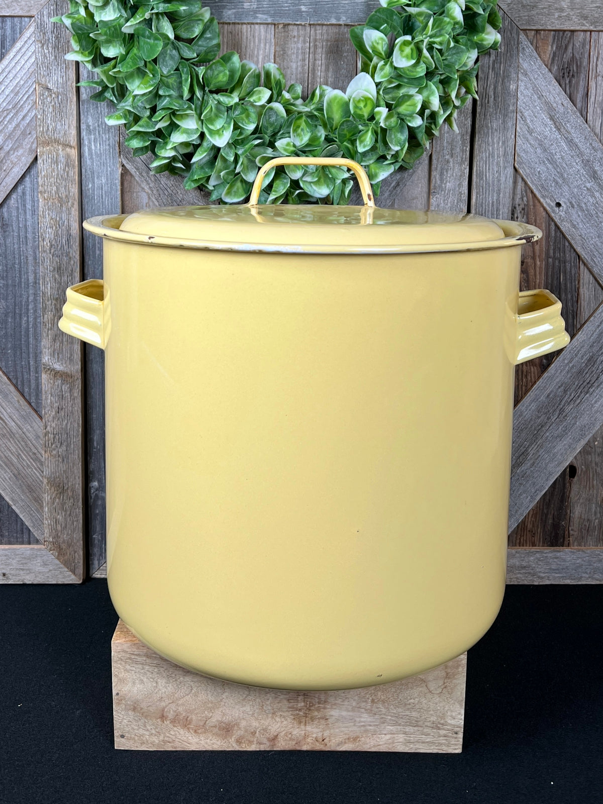 Yellow Enamelware Drink Dispenser
