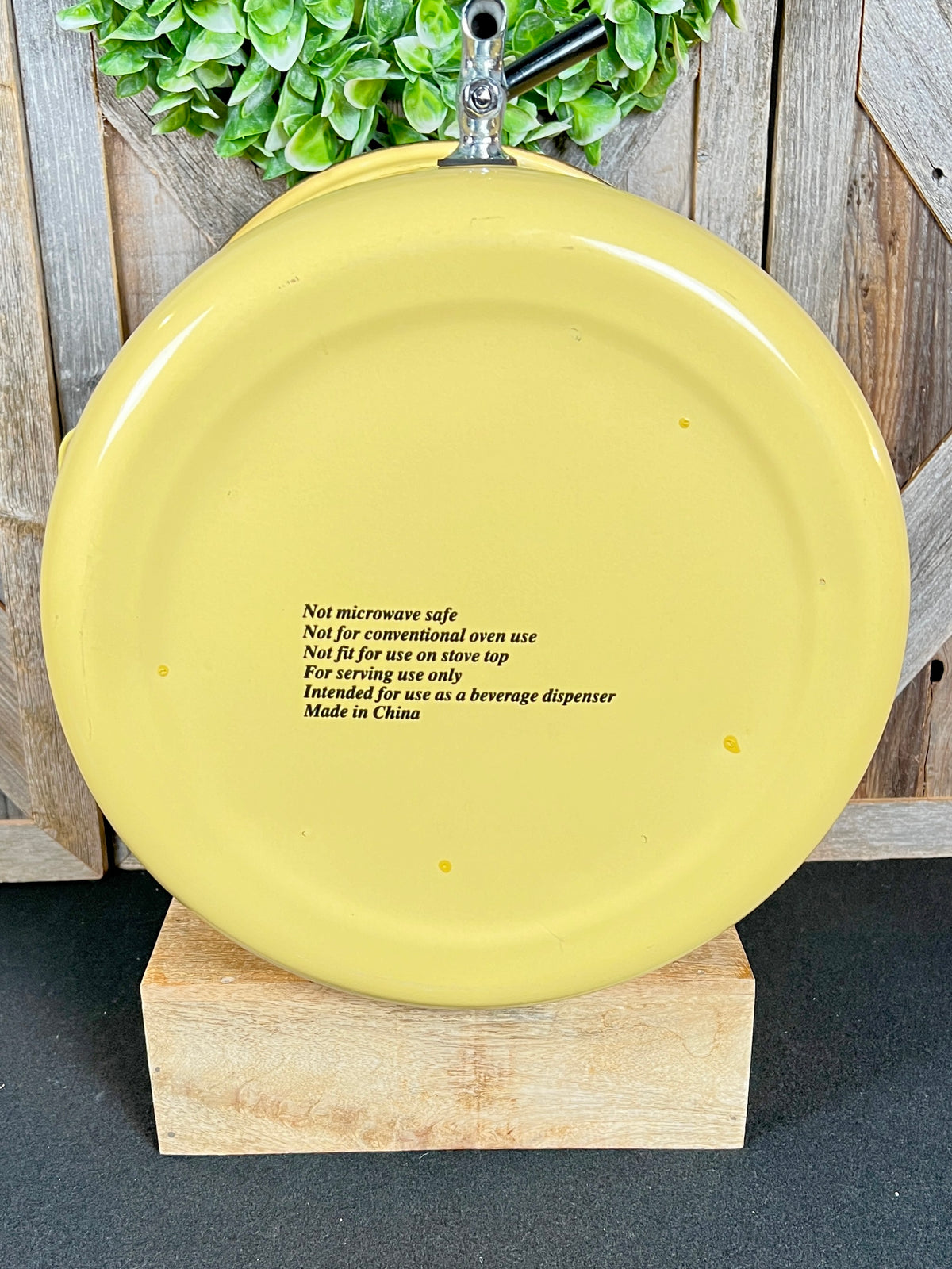 Yellow Enamelware Drink Dispenser