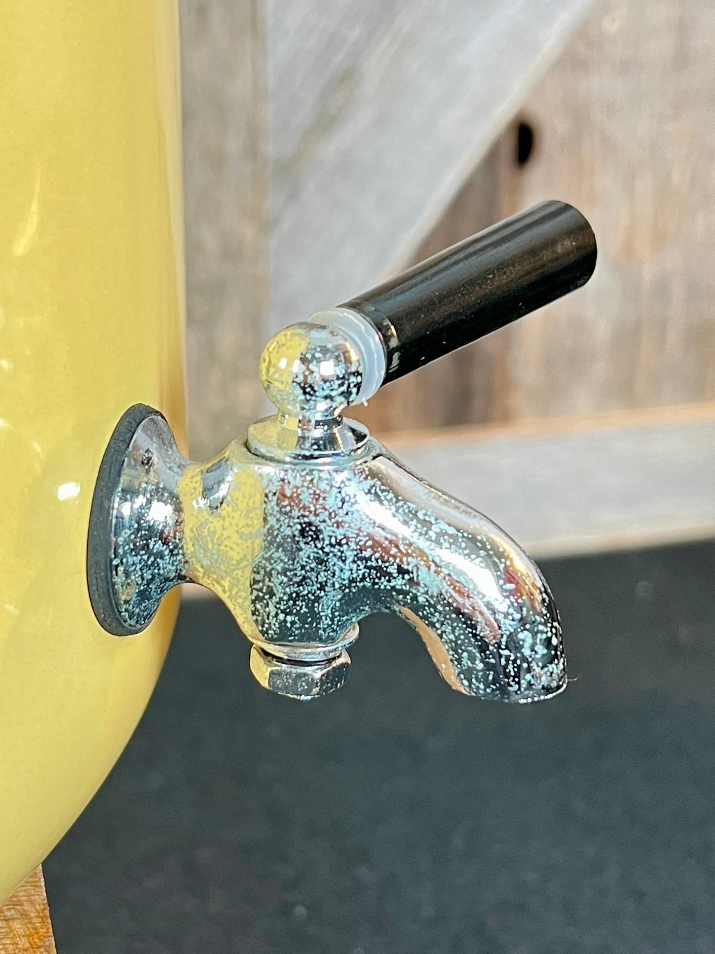 Yellow Enamelware Drink Dispenser